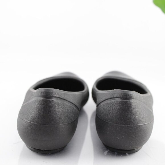 CROCS Womens Cap Toe Ballet Flat Size 5 Black Slip On Shoe Water Resistant Comfy - Picture 7 of 12
